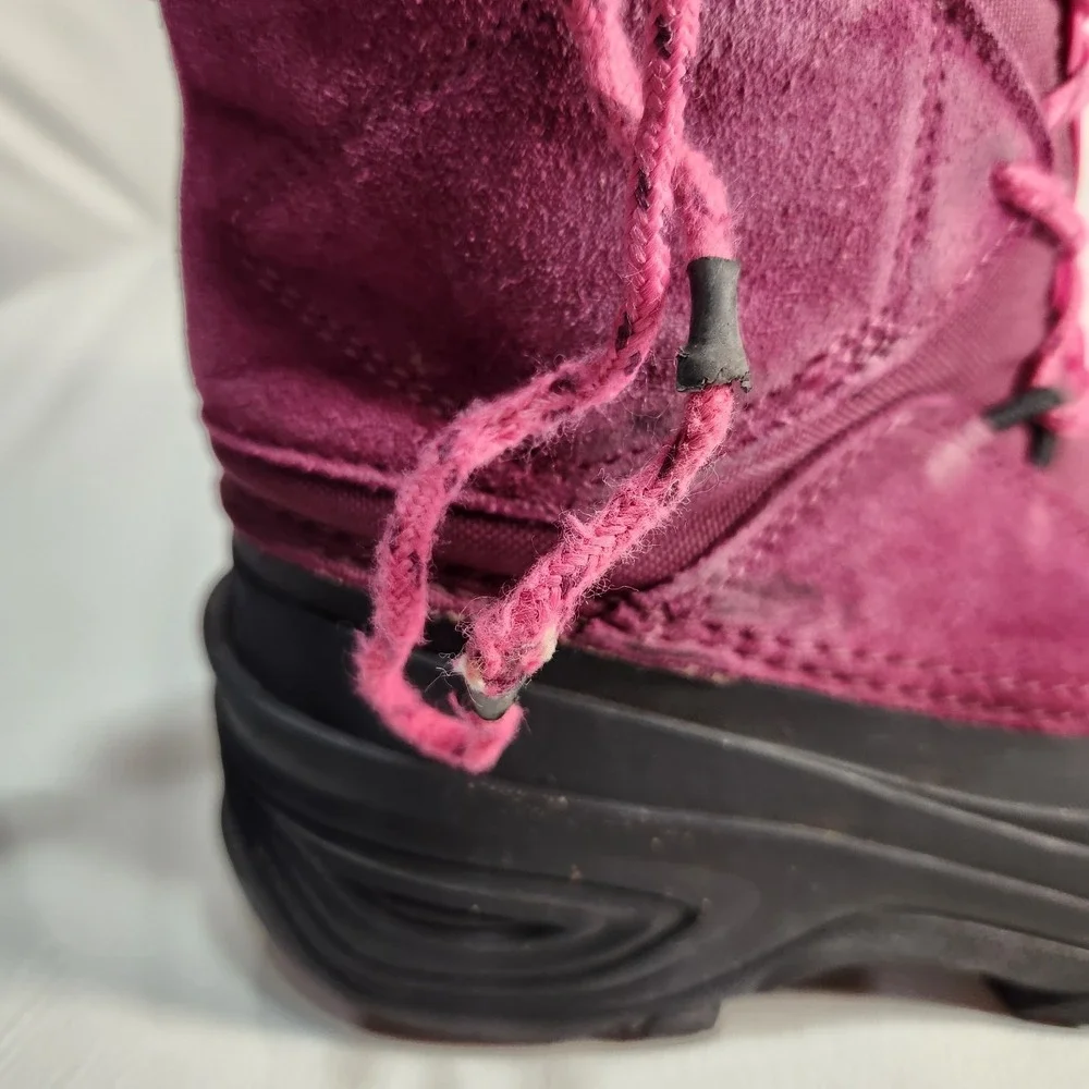 The North Face Waterproof Snow Boots Thermafelt Liners Pink‎ Size 3 Youth Boots